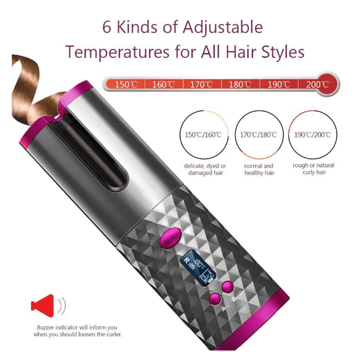 Cordless Automatc Curler - Emiratec