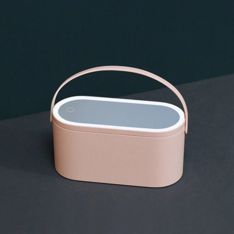 Portable LED Light Storage Box Beauty And Makeup Mirror - Emiratec