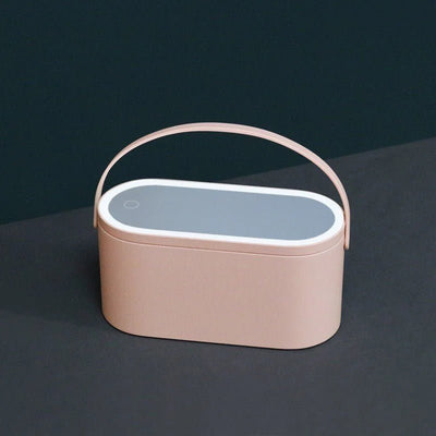 Portable LED Light Storage Box Beauty And Makeup Mirror - Emiratec